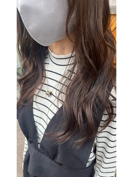 フレンズ 手稲店(friend's) チョコレートブラウン韓国風カール髪質改善カラーハイライト札幌