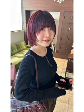 ブローチ(broche) ブリーチ無しカラー チェリーレッド