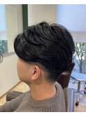 センターパート・ニュアンスパーマ