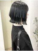 【レディース・大名】切りっぱなしボブ×くびれ×オリーブグレー