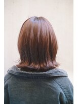 レジュアル(RESSUAL) 切りっぱなしボブ外ハネココアブラウンミディ