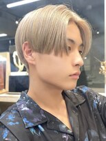 サンクマーケット 渋谷(cinq MARKET)&nbsp;メンズミルクティーベージュコンマヘアアッシュグレージュカラー
