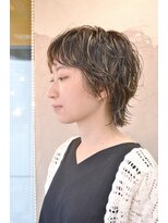 スパイス SPYS&nbsp;大人ショートレイヤーパーマ/大人ハイライトウルフ/