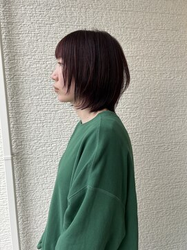 ナチュラルウルフ×ブリーチなしベリーカラー