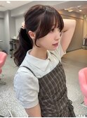 結んでも可愛い顔周り◎