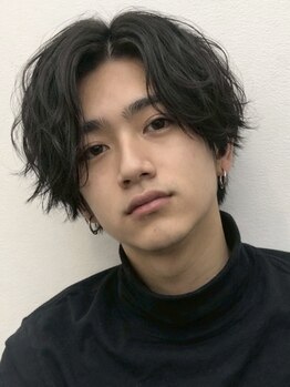 イチパーセント 横浜(1%)の写真/【メンズカット+メンズパーマ￥9900】シルエットの綺麗なニュアンスパーマやツイストスパイラルパーマが◎