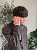 ルーズパーマメンズマッシュ