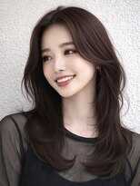 ロティー 天神(loty)&nbsp;レイヤー 韓国ヘア 顔周りカット ブラウン 透明感 髪質改善 20代