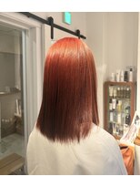 ハク アトリエ(HaKU atelier) ハイトーン暖色オレンジレッド透明感ブリーチダブルカラー艶髪