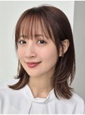 表参道酸性ストレート外ハネボブ髪質改善アッシュグレー30代