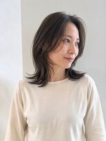 セレスト 心斎橋店(CELESTE)&nbsp;白髪ぼかし束感/オリーブアッシュ/くびれレイヤーセミロング