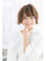 好感度大◎毛先で遊ぶ★斜めバングラブフェミニンボブb
