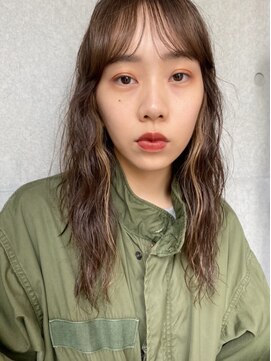 テテ ニコ(tete nico) 【太田彩未】秋に人気○オリーブベージュと透け感インナーカラー