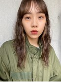 【太田彩未】秋に人気○オリーブベージュと透け感インナーカラー