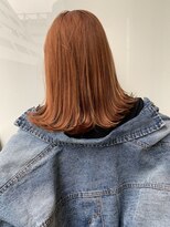 サロンドミルク 溝の口店(salon de MiLK)&nbsp;10代20代30代/ロングボブ外ハネオレンジベージュ！