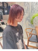マロンベージュ/かきあげロング/卵型／丸型／逆三角