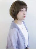 ナチュラル大人ショート☆ひし形シルエット/似合わせカット/リコ