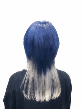 ホワイト 梅田(white) ＊中性ウルフ＊ネイビー×グレージュ