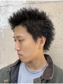 スパイキーショート 黒髪短髪