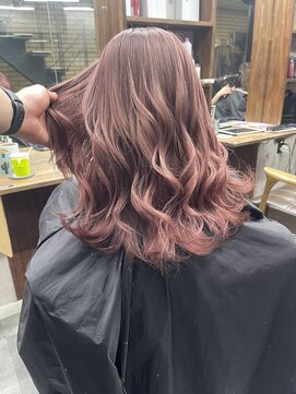 ラフ(LAFF) #バレイヤージュ#グレージュカラー#ボブウルフ#ココアベージュ