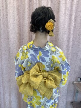 ヘアメイク マリア 福岡天神西通り(hair make MARIA) ツインおだんご×浴衣