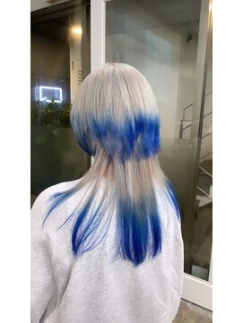 レコ 渋谷(LECO) クラゲウルフハイレイヤーシルバー裾ブルーカラー