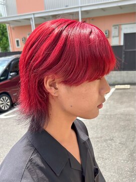 ヘアーアンドエステ ハラダ 滝ノ水店(Hair&Esthe Harada) メンズ/ブリーチカラー/レッドカラー