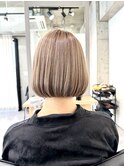 ミルクティーボブ 天六ミルクティーカラー 天六ボブ