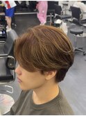 海外風メンズセンターパートナチュラルセンターパート