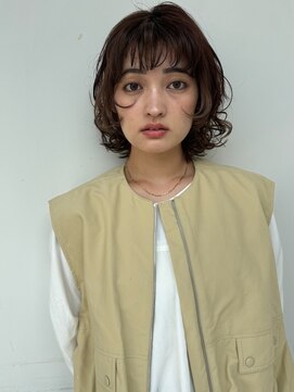 ガーデン 銀座(GARDEN) デジタルパーマ　チェリーブラウン　イメチェン　伸ばしかけヘア