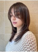 ★フェミニンウザバングレイヤー/顔周りレイヤー/銀座有楽町