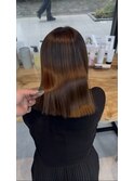 美髪シアーカラー髪質改善レイヤーカット切りっぱなしボブ