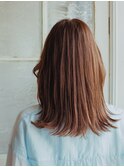 セミロングレイヤー20代/30代/40代/50代/庭瀬