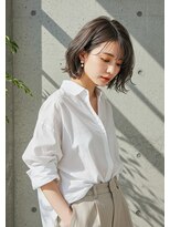 フルショウ 苦楽園店(FURUSHO)&nbsp;アッシュブロンド/チャコールグレー/バタフライカット