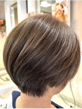 ギヴ 玉造店(Give)の写真/ミリ単位の調整で毛先の動きまで計算してカットしてくれる◎伸びても扱いやすいショートヘアが大人気☆