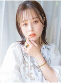 #小顔黒髪クラゲヘアーオリーブグレーココアベージュ