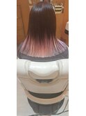 バレイヤージュ風インナーカラー