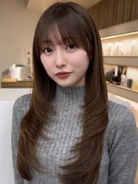 アビー(ABBEY3) 顔まわり顔周り前髪カットミディアムレイヤーロングレイヤー