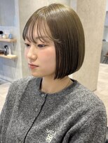 ラミエバイメルト 下北沢(lamie by melt) 花田/ブリーチなしダブルカラーオリーブベージュボブ下北沢韓国