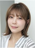 表参道白髪ぼかしハイライトミディアムボブアッシュグレー40代