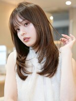 Refa公式プレミアムサロン　個室美容室Zina神戸三宮　髪質改善レイヤーカット&nbsp;髪質改善*グレージュハッシュカット前髪*美髪【Zina三宮】