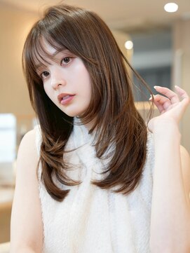 Refa公式プレミアムサロン　個室美容室Zina神戸三宮　髪質改善レイヤーカット 髪質改善*グレージュハッシュカット前髪*美髪【Zina三宮】