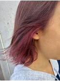 ピンクバイオレット×インナーカラー×外ハネボブ【レーヴ】