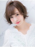 *LOREN*艶ブラウン×無造作カール 大人かわいい丸みショート