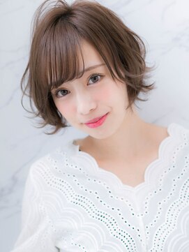 ローレン(LOREN) *LOREN*艶ブラウン×無造作カール 大人かわいい丸みショート