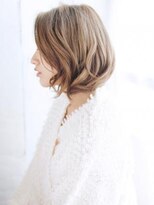 ヘアメイク ナル(hair make nalu)&nbsp;かきあげバングのニュアンスカールボブ