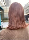 《kaito》オレンジベージュ × 切りっぱなしボブ☆