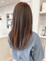 キャアリー(Caary)&nbsp;福山市美容室Caary人気 さらさらストレートくすみベージュカラー