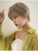 ハイトーン 抜け感 可愛い 韓国風 おしゃれ 大人 くびれショート