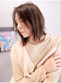 かきあげ前髪/センターパート/くびれミディ/ボブディ/センター南